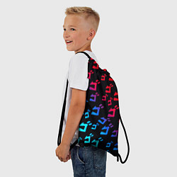 Рюкзак-мешок JoJos Bizarre битво лого неон, цвет: 3D-принт — фото 2
