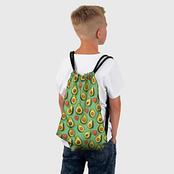 Рюкзак-мешок Авокадо и сердечки, цвет: 3D-принт — фото 2