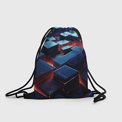 Рюкзак-мешок Синие плиты абстракция разлома, цвет: 3D-принт
