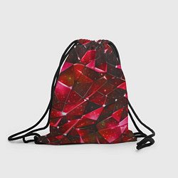 Рюкзак-мешок Красное разбитое стекло, цвет: 3D-принт