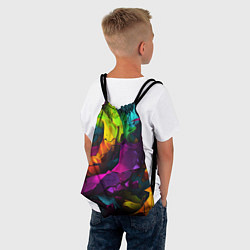 Рюкзак-мешок Яркие разноцветные краски, цвет: 3D-принт — фото 2
