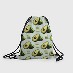 Рюкзак-мешок Авокадо и полосы, цвет: 3D-принт