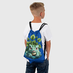 Рюкзак-мешок Бульбазавр покемон, цвет: 3D-принт — фото 2