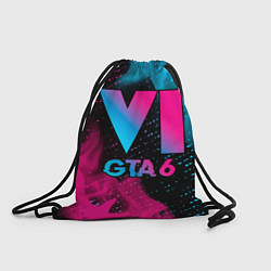 Рюкзак-мешок GTA 6 - neon gradient, цвет: 3D-принт