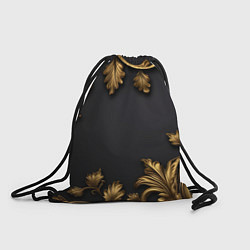 Рюкзак-мешок Золотые объемные листья, цвет: 3D-принт