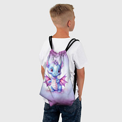 Рюкзак-мешок Дракончик нарисованный акварелью, цвет: 3D-принт — фото 2