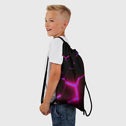 Рюкзак-мешок Неоновые плиты, цвет: 3D-принт — фото 2