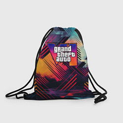 Рюкзак-мешок GTA 6 аbstract logo, цвет: 3D-принт