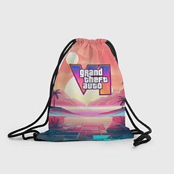 Рюкзак-мешок GTA 6 retro abstract, цвет: 3D-принт