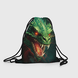 Рюкзак-мешок Древний злой зеленый дракон, цвет: 3D-принт
