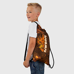 Рюкзак-мешок Samurai огненное лого, цвет: 3D-принт — фото 2