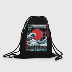 Рюкзак-мешок Волна канагава, цвет: 3D-принт
