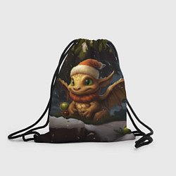 Рюкзак-мешок Дракон и новогодняя елка, цвет: 3D-принт