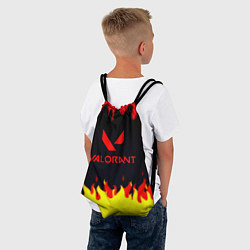 Рюкзак-мешок Valorant flame texture games, цвет: 3D-принт — фото 2