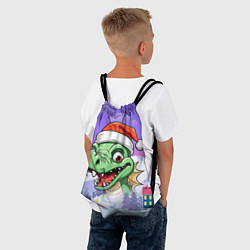 Рюкзак-мешок Зеленый маленький дракон, цвет: 3D-принт — фото 2