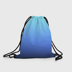 Рюкзак-мешок Голубой и черно-синий градиент, цвет: 3D-принт