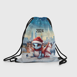 Рюкзак-мешок Новый год 2024 дракон, цвет: 3D-принт