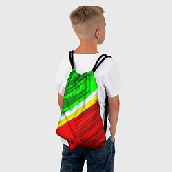 Рюкзак-мешок Расцветка Зеленоградского флага, цвет: 3D-принт — фото 2