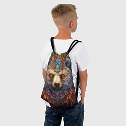 Рюкзак-мешок Медведь фентези, цвет: 3D-принт — фото 2