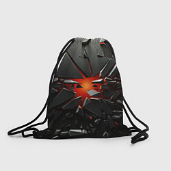 Рюкзак-мешок Взрыв и черные камни, цвет: 3D-принт