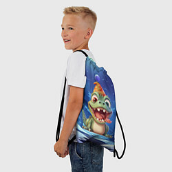 Рюкзак-мешок Маленький счастливый дракон, цвет: 3D-принт — фото 2