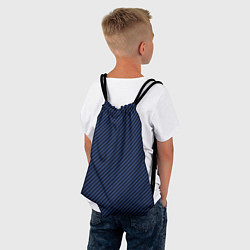 Рюкзак-мешок Тонкие полосы чёрно-синий, цвет: 3D-принт — фото 2