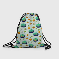 Рюкзак-мешок Тыква веточки и листья, цвет: 3D-принт