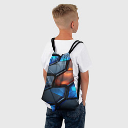 Рюкзак-мешок Прозрачные абстрактные плиты, цвет: 3D-принт — фото 2