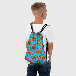 Рюкзак-мешок Мишки в цветных свитерах и сердечки, цвет: 3D-принт — фото 2