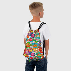 Рюкзак-мешок Bang Boom Ouch pop art pattern, цвет: 3D-принт — фото 2