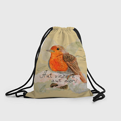 Рюкзак-мешок Малиновка и канна бежевый, цвет: 3D-принт