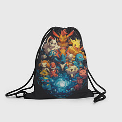 Рюкзак-мешок Все покемоны в сборе, цвет: 3D-принт