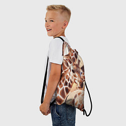 Рюкзак-мешок Жирафы - африканский паттерн, цвет: 3D-принт — фото 2