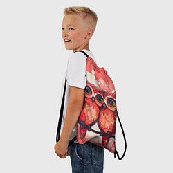 Рюкзак-мешок Влюбленные совушки, цвет: 3D-принт — фото 2