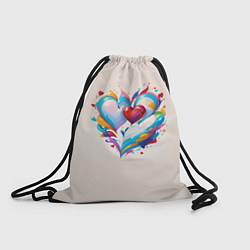 Рюкзак-мешок Пара сердец, цвет: 3D-принт