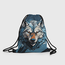 Рюкзак-мешок Красивый грозный волк, цвет: 3D-принт