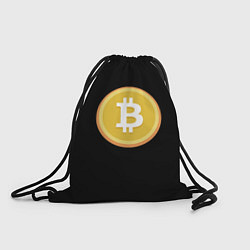 Рюкзак-мешок Биткоин желтое лого криптовалюта, цвет: 3D-принт