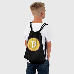 Рюкзак-мешок Биткоин желтое лого криптовалюта, цвет: 3D-принт — фото 2