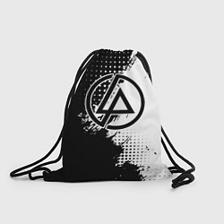 Мешок для обуви Linkin park - черно-белая абстракция