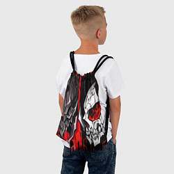 Рюкзак-мешок Черепа и красные полосы, цвет: 3D-принт — фото 2