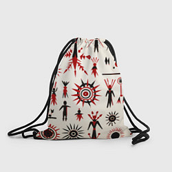 Рюкзак-мешок Абстрактные фигурки, цвет: 3D-принт