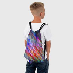 Рюкзак-мешок Волнистые разноцветные линии, цвет: 3D-принт — фото 2