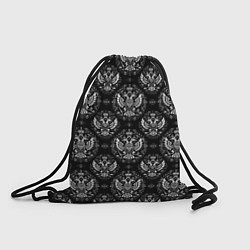 Рюкзак-мешок Греб России в черно-белом стиле, цвет: 3D-принт