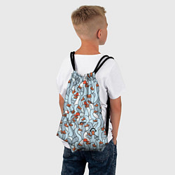 Рюкзак-мешок Стадо гусей серо-голубых, цвет: 3D-принт — фото 2