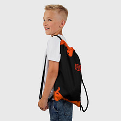 Рюкзак-мешок PUBG orange splash, цвет: 3D-принт — фото 2