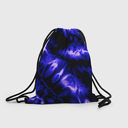 Рюкзак-мешок Абстракция чёрно-синий шёлк, цвет: 3D-принт