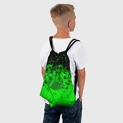 Рюкзак-мешок Xbox краски зелёные, цвет: 3D-принт — фото 2