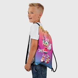 Рюкзак-мешок Соник Эми Роуз, цвет: 3D-принт — фото 2