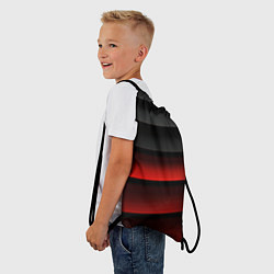 Рюкзак-мешок Черно-красный объемный градиент, цвет: 3D-принт — фото 2