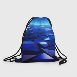 Рюкзак-мешок Синие объемные блестящие плиты, цвет: 3D-принт